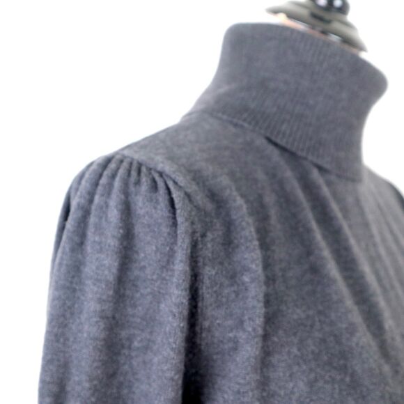 Pendleton Size Petite L Merino Wool Knit Sweater Turtleneck Gray - Picture 8 of 10